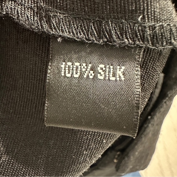 Linda Allard for Ellen Tracy 100% silk pants, size 12, front zip, lustrous - Picture 7 of 8